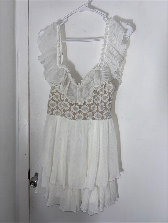 Angel Biba Pants - Angel Biba Ivory Ruffle Lace Tiered Romper